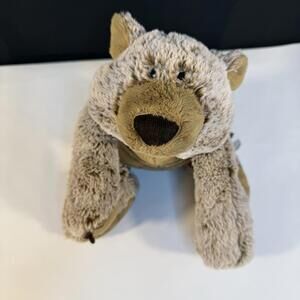 Demdaco Giving Bear 16” Plush Floppy Comfort Teddy Brown Gray Soft Toy